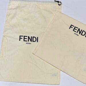 Fendi Ivory Dust Bag Duo shoe bags